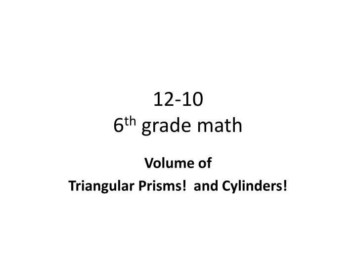 12 10 6 th grade math