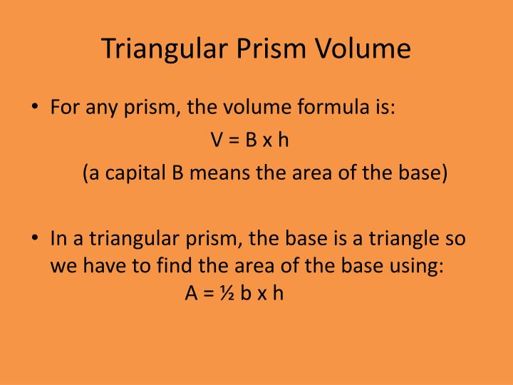 triangular prism volume