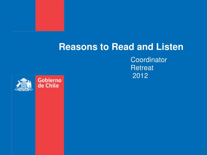 reasons to read and listen