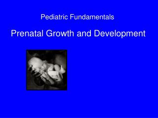 Pediatric Fundamentals Prenatal Growth and Development