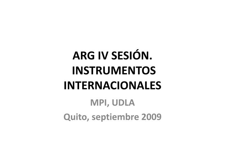 arg iv sesi n instrumentos internacionales