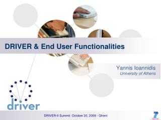 DRIVER &amp; End User Functionalities