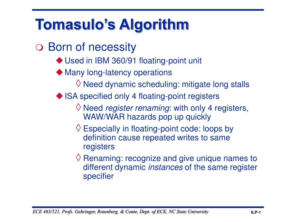 PPT - Tomasulo’s Algorithm PowerPoint Presentation, free download - ID ...