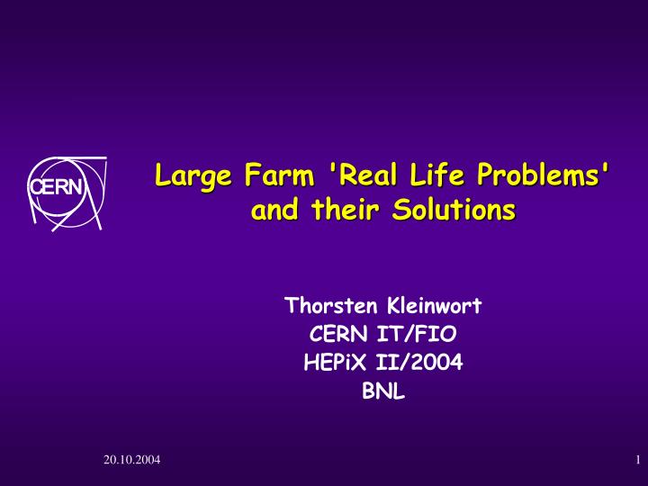 large farm real life problems and their solutions