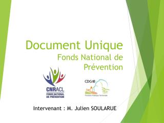 document unique fonds national de pr vention