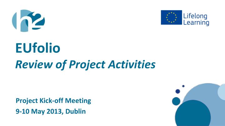 eufolio review of project activities