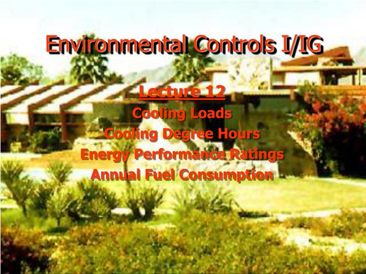 environmental controls i ig