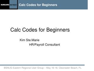 Calc Codes for Beginners