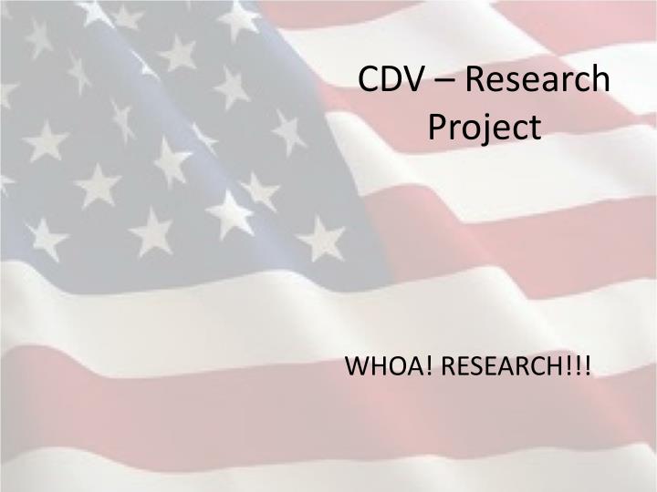 cdv research project
