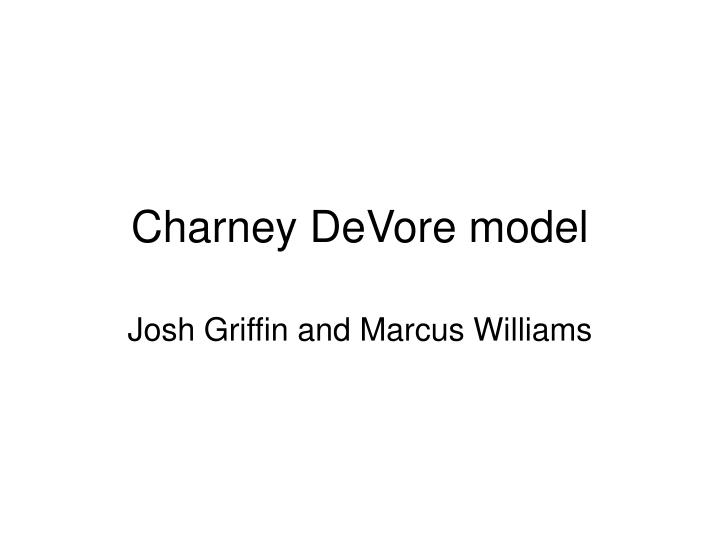 charney devore model