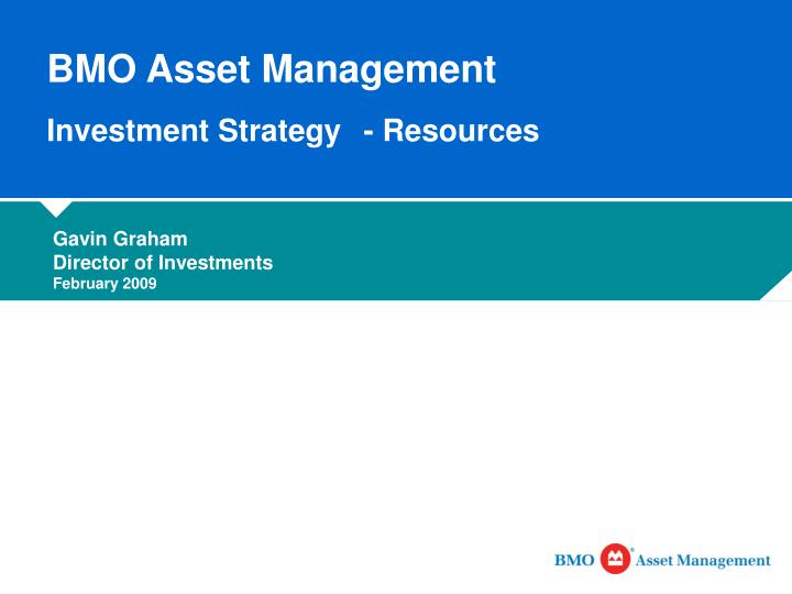 bmo asset management investment strategy resources