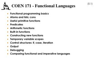 COEN 171 - Functional Languages