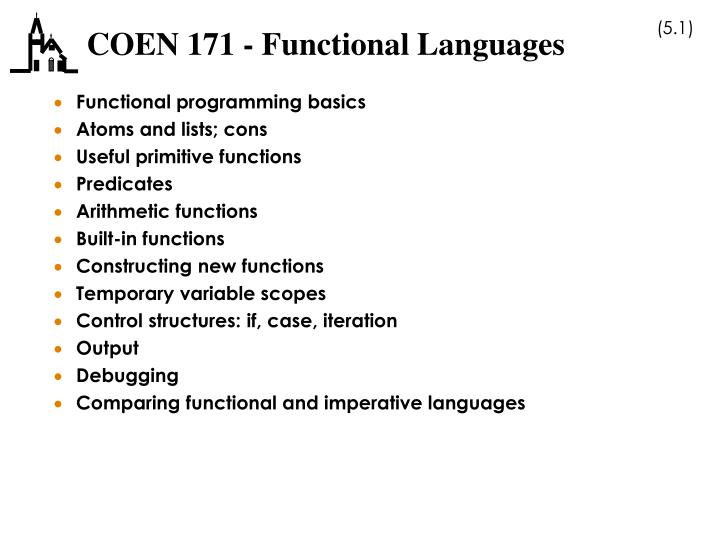 coen 171 functional languages