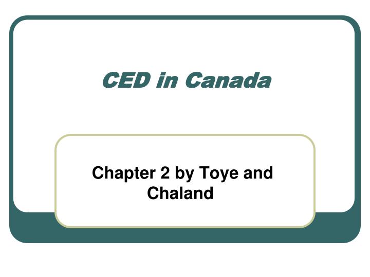 ced in canada