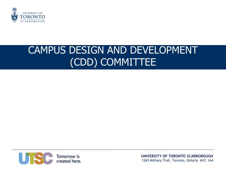 campus design and development cdd committee