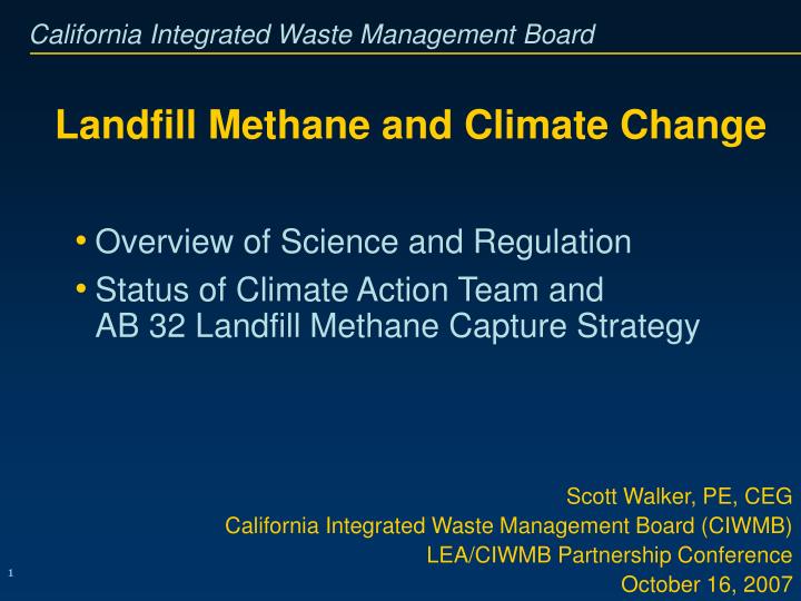 landfill methane and climate change