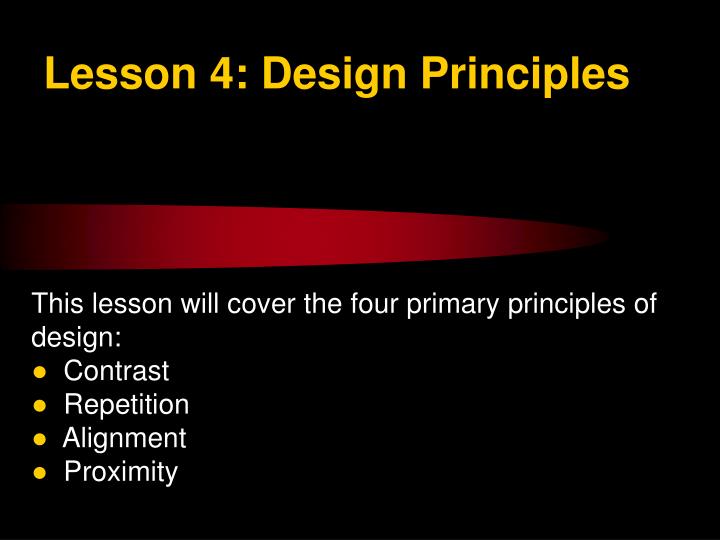 lesson 4 design principles