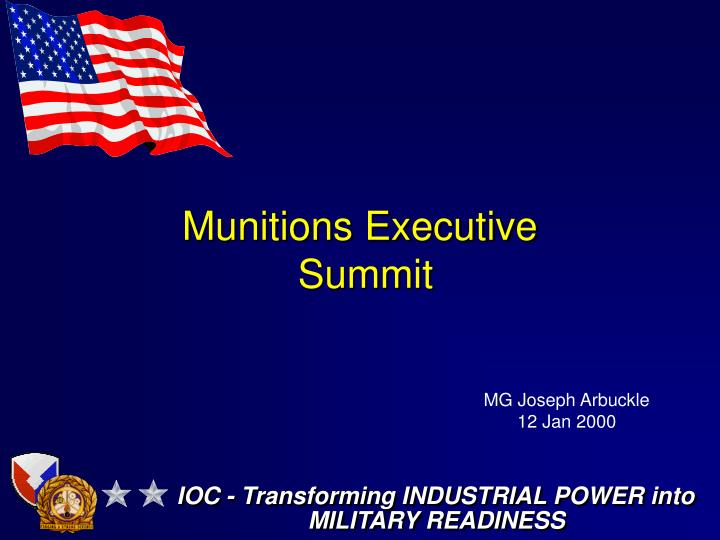 munitions executive summit