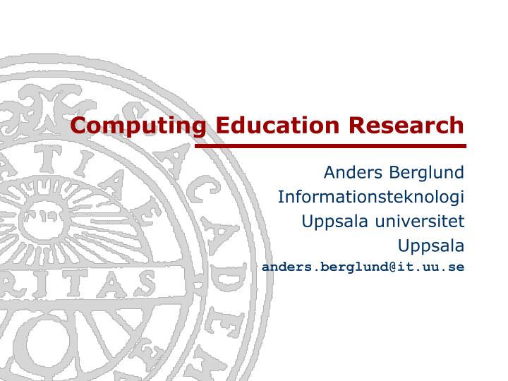 computing education research
