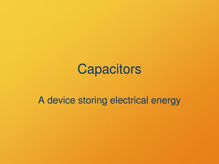 capacitors