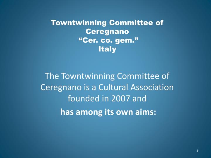 towntwinning committee of ceregnano cer co gem italy