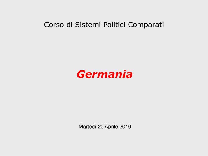 corso di sistemi politici comparati