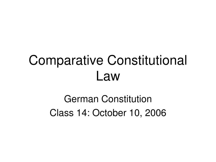 comparative constitutional law