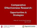Comparative Effectiveness Research: - slide 1
