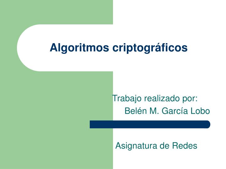 algoritmos criptogr ficos