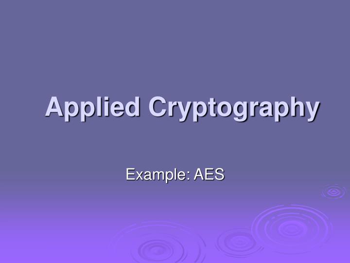 applied cryptography