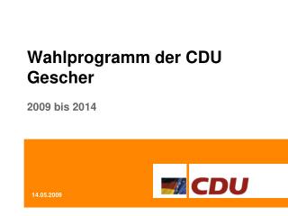 wahlprogramm der cdu gescher 2009 bis 2014