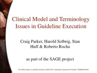 Clinical Model and Terminology Issues in Guideline Execution