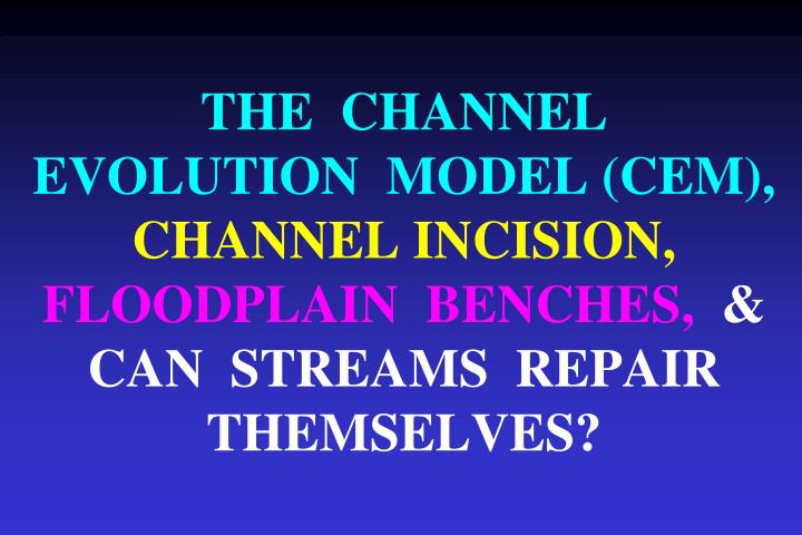 the channel evolution model cem channel incision floodplain benches can streams repair themselves