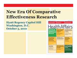 New Era Of Comparative Effectiveness Research