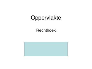 Oppervlakte