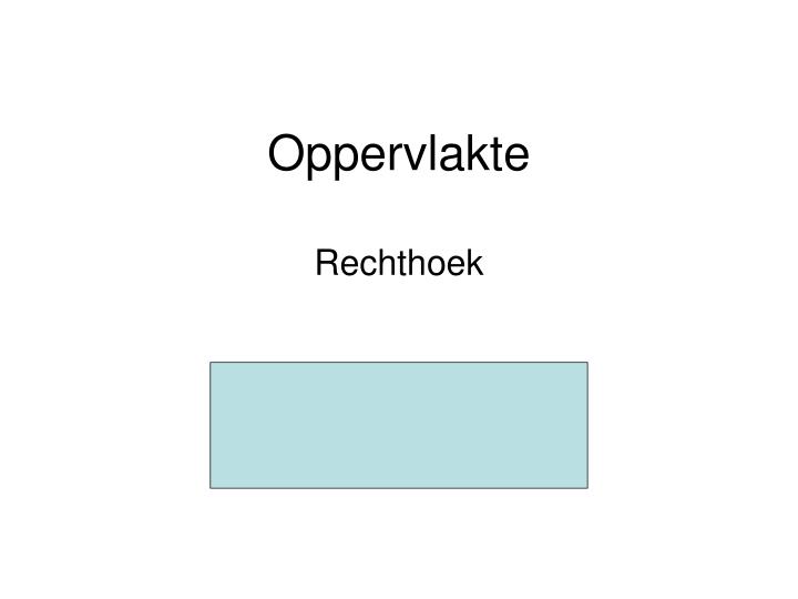 oppervlakte