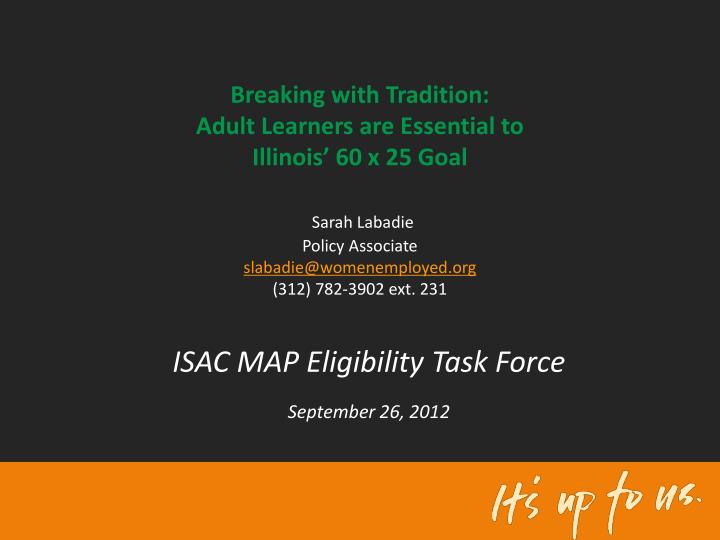 isac map eligibility task force september 26 2012