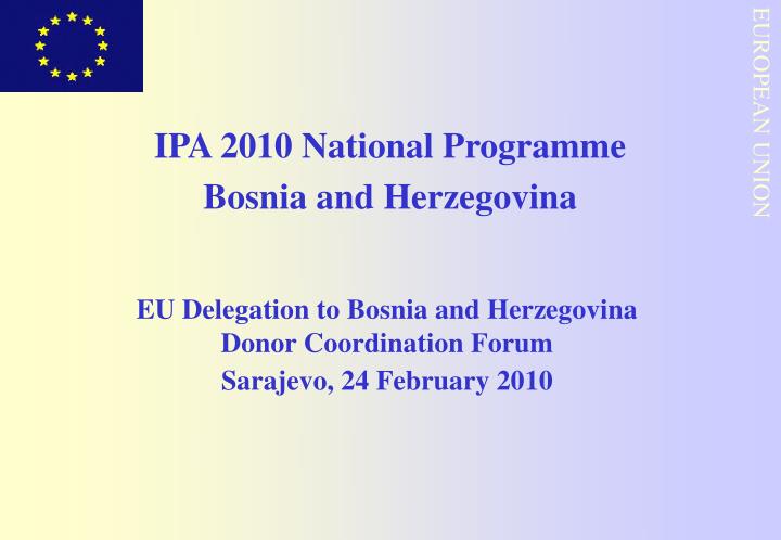 ipa 2010 national programme bosnia and herzegovina