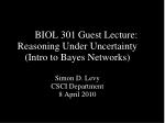 Reasoning Under Uncertainty: Introduction to Bayesian Networks - slide 1
