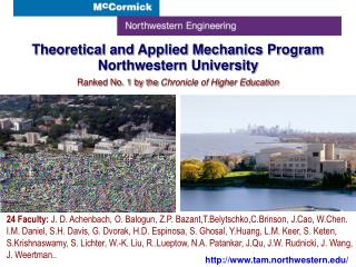 Theoretical and Applied Mechanics Program Northwestern University