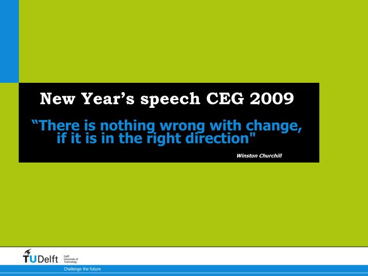 new year s speech ceg 2009