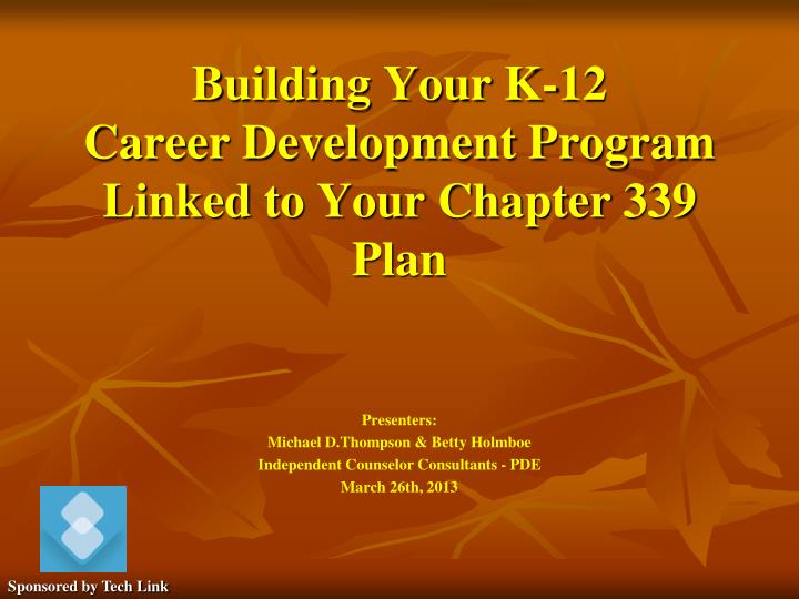 building your k 12 career development program linked to your chapter 339 plan