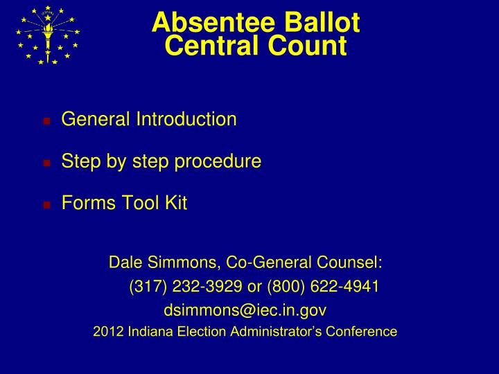 absentee ballot central count