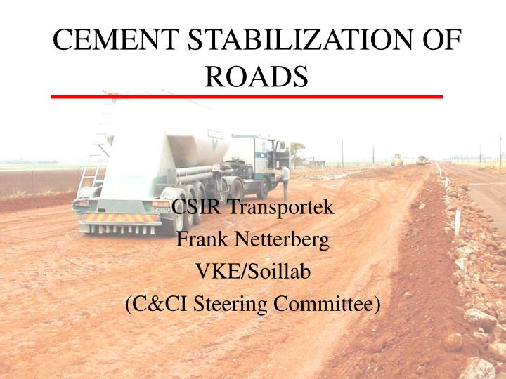cement stabilization of roads
