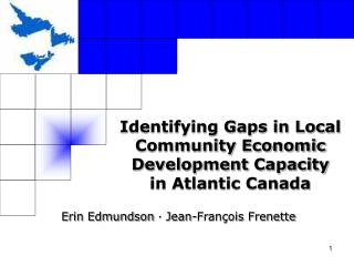 Identifying Gaps in Local Community Economic Development Capacity in Atlantic Canada