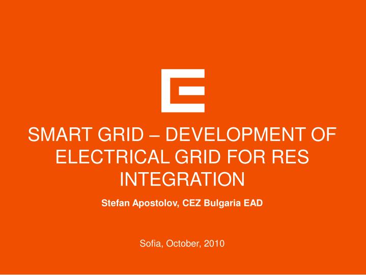 smart grid development of electrical grid for res integration
