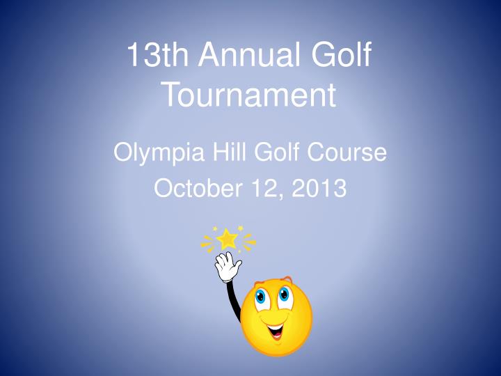 13th annual golf tournament