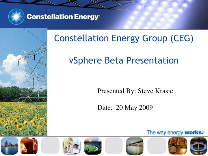 constellation energy group ceg vsphere beta presentation