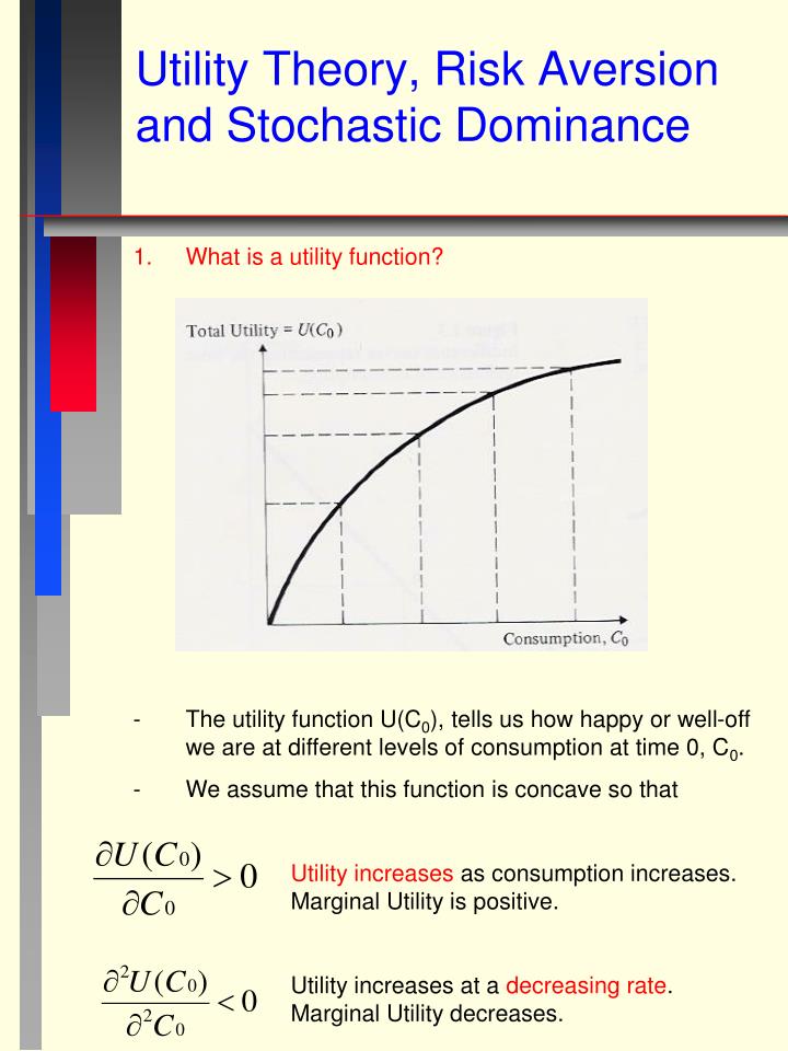 utility theory risk aversion and stochastic dominance