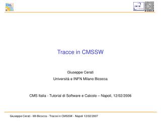 tracce in cmssw